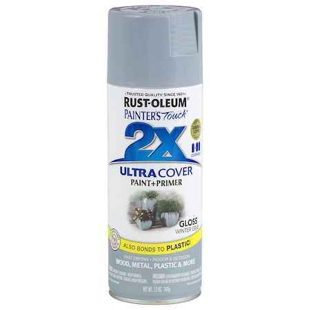 Rust-Oleum Spray Paint, Winter Gray, Gloss, 12 oz 249089